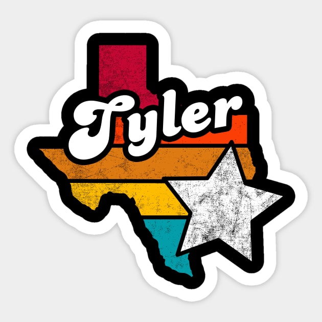 Tyler Texas Vintage Distressed Souvenir Sticker by NickDezArts